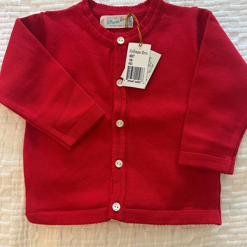 Feltman Brothers Red Sweater 12M NWT